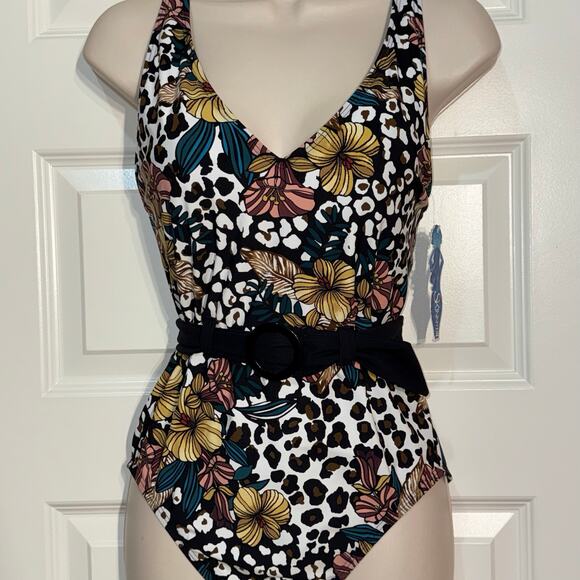 Skinny Dippers by Miraclesuit Desert Rose Lickity Split One-Piece Swim, Size M - Picture 2 of 8